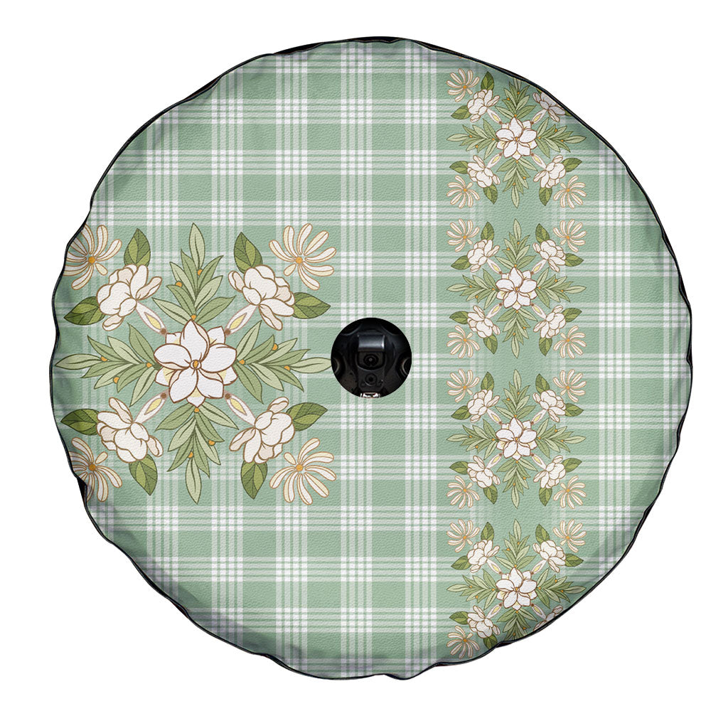 Liko Kukui Hawai'i Palaka Squares Maile Leaf Spare Tire Cover Flowers Hawaiian Quilt Patterns LT9 - Polynesian Pride