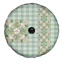 Liko Kukui Hawai'i Palaka Squares Maile Leaf Spare Tire Cover Flowers Hawaiian Quilt Patterns LT9 - Polynesian Pride