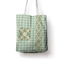 Liko Kukui Hawai'i Palaka Squares Maile Leaf Tote Bag Flowers Hawaiian Quilt Patterns LT9 - Polynesian Pride