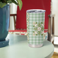 Liko Kukui Hawai'i Palaka Squares Maile Leaf Tumbler Cup Flowers Hawaiian Quilt Patterns LT9 - Polynesian Pride