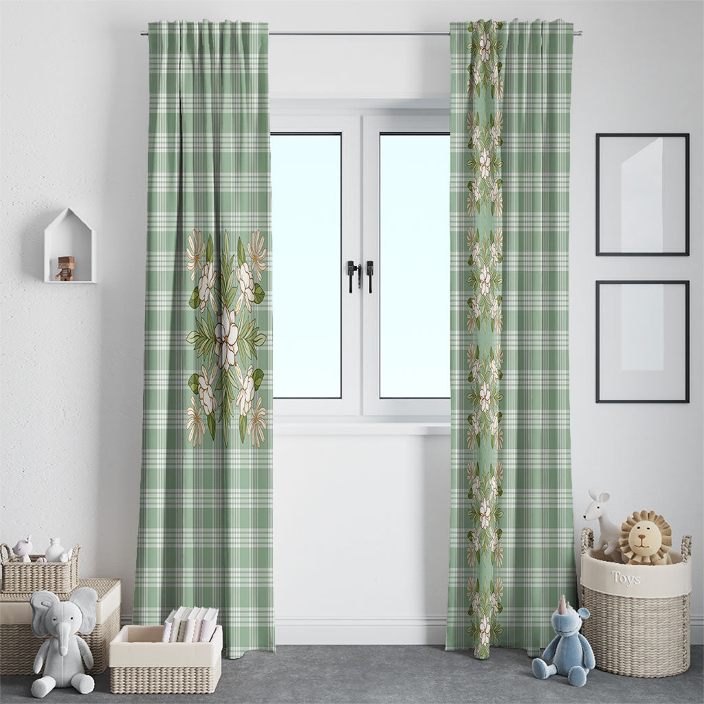Liko Kukui Hawai'i Palaka Squares Maile Leaf Window Curtain Flowers Hawaiian Quilt Patterns LT9 - Polynesian Pride