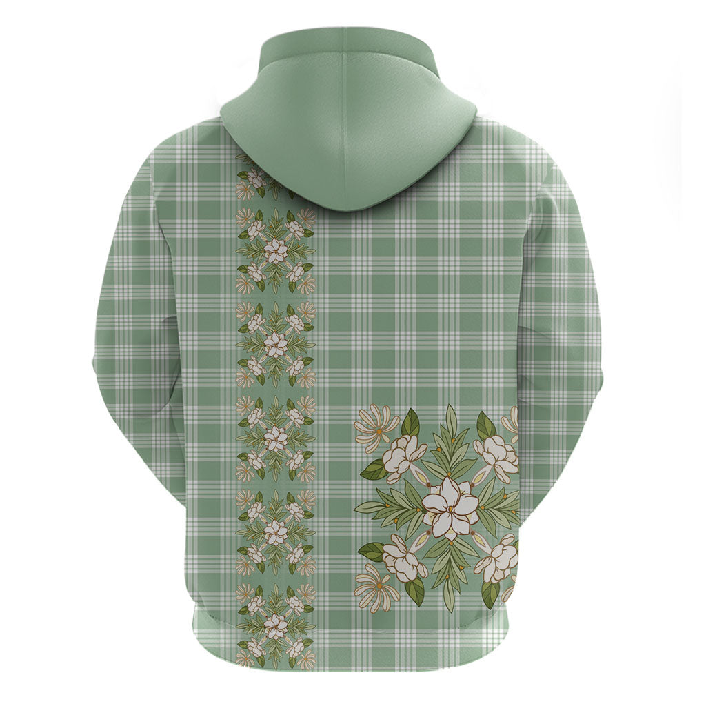 Liko Kukui Hawai'i Palaka Squares Maile Leaf Zip Hoodie Flowers Hawaiian Quilt Patterns LT9 - Polynesian Pride