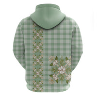 Liko Kukui Hawai'i Palaka Squares Maile Leaf Zip Hoodie Flowers Hawaiian Quilt Patterns LT9 - Polynesian Pride