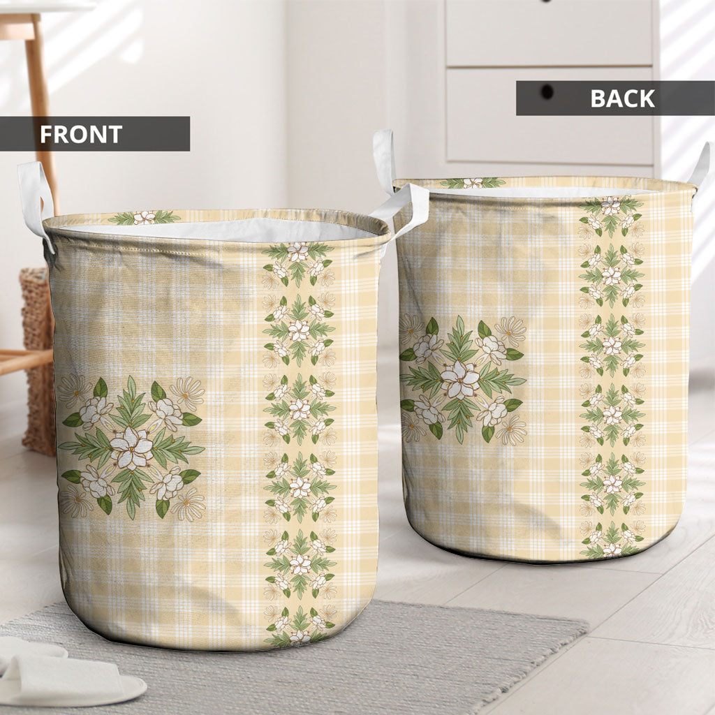 Melemele Ahiahia Hawai'i Palaka Squares Maile Leaf Laundry Basket Flowers Hawaiian Quilt Patterns LT9 - Polynesian Pride