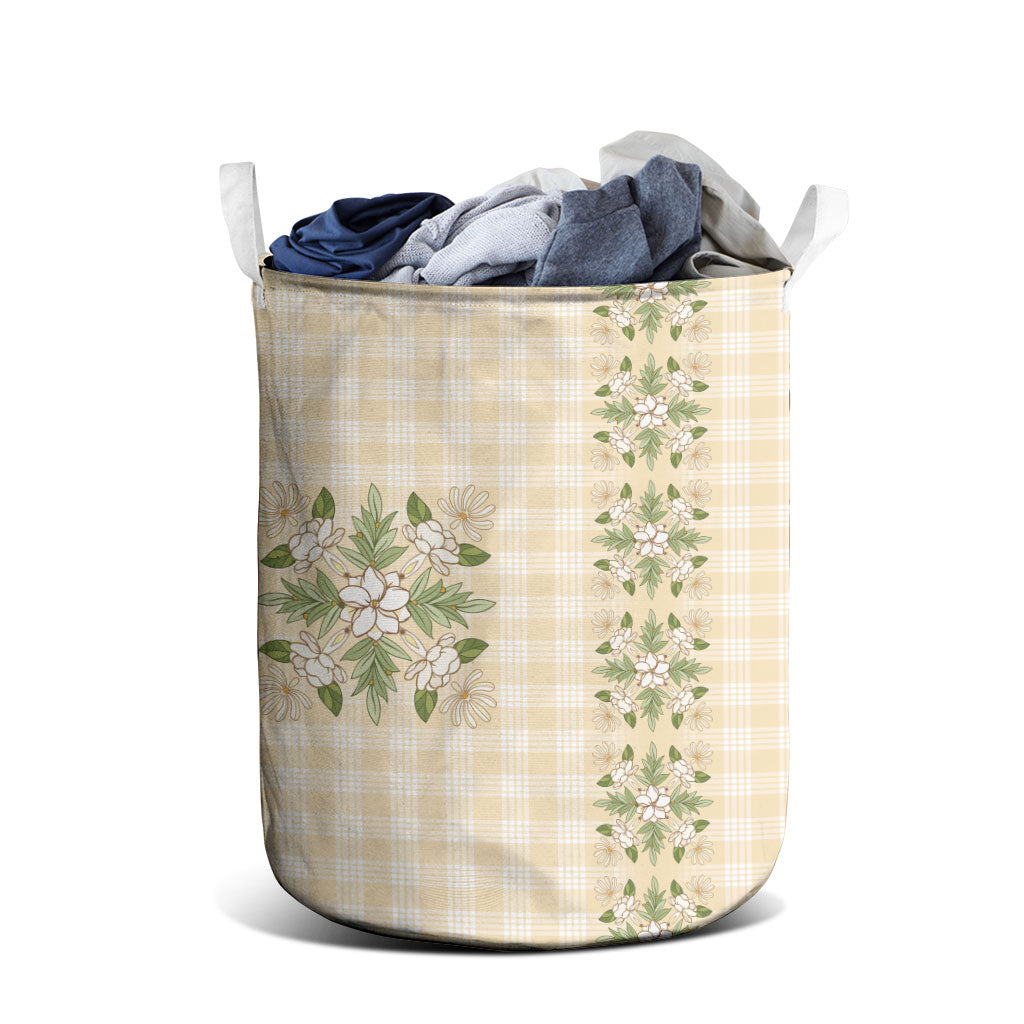 Melemele Ahiahia Hawai'i Palaka Squares Maile Leaf Laundry Basket Flowers Hawaiian Quilt Patterns LT9 - Polynesian Pride