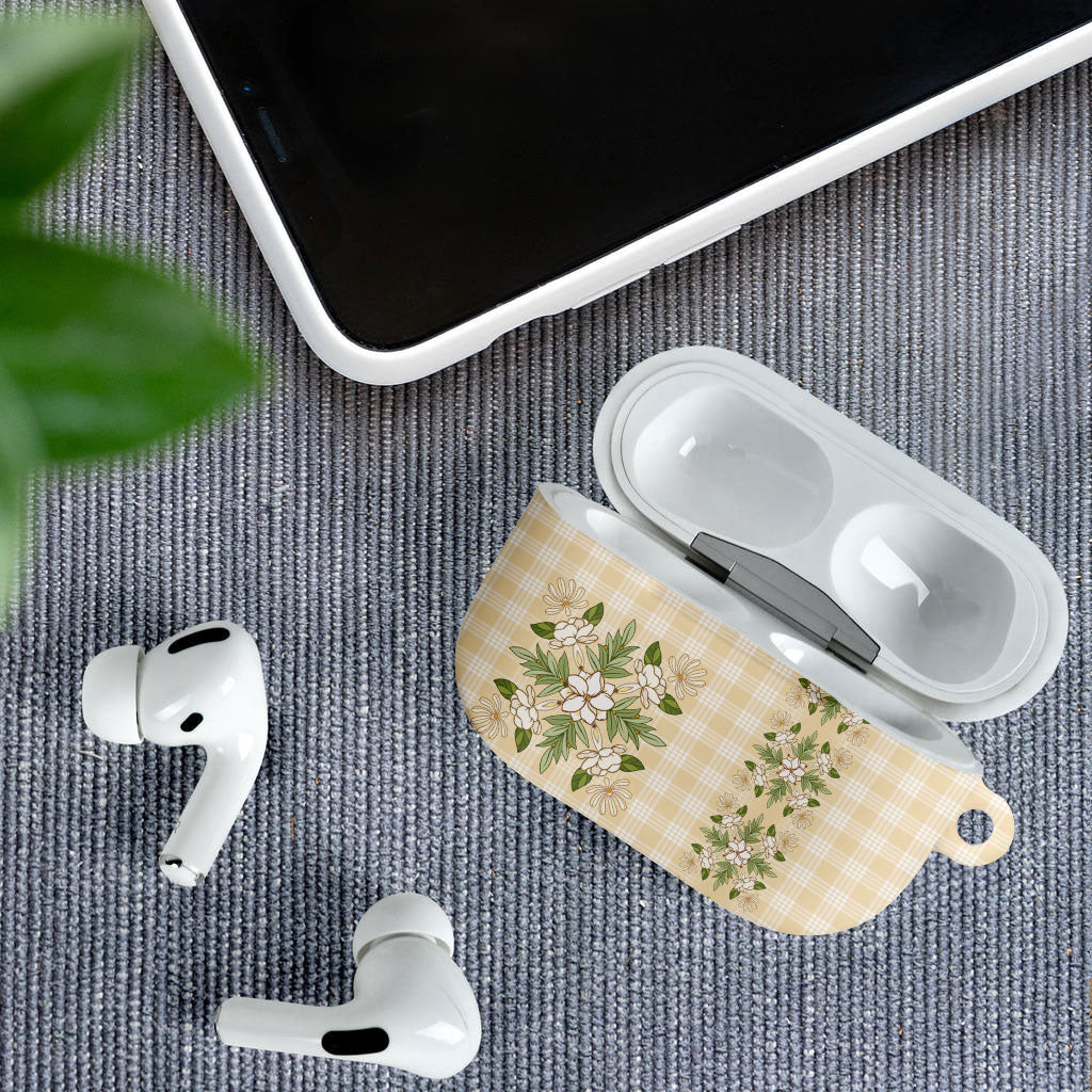 Melemele Ahiahia Hawai'i Palaka Squares Maile Leaf AirPods Case Flowers Hawaiian Quilt Patterns LT9 - Polynesian Pride