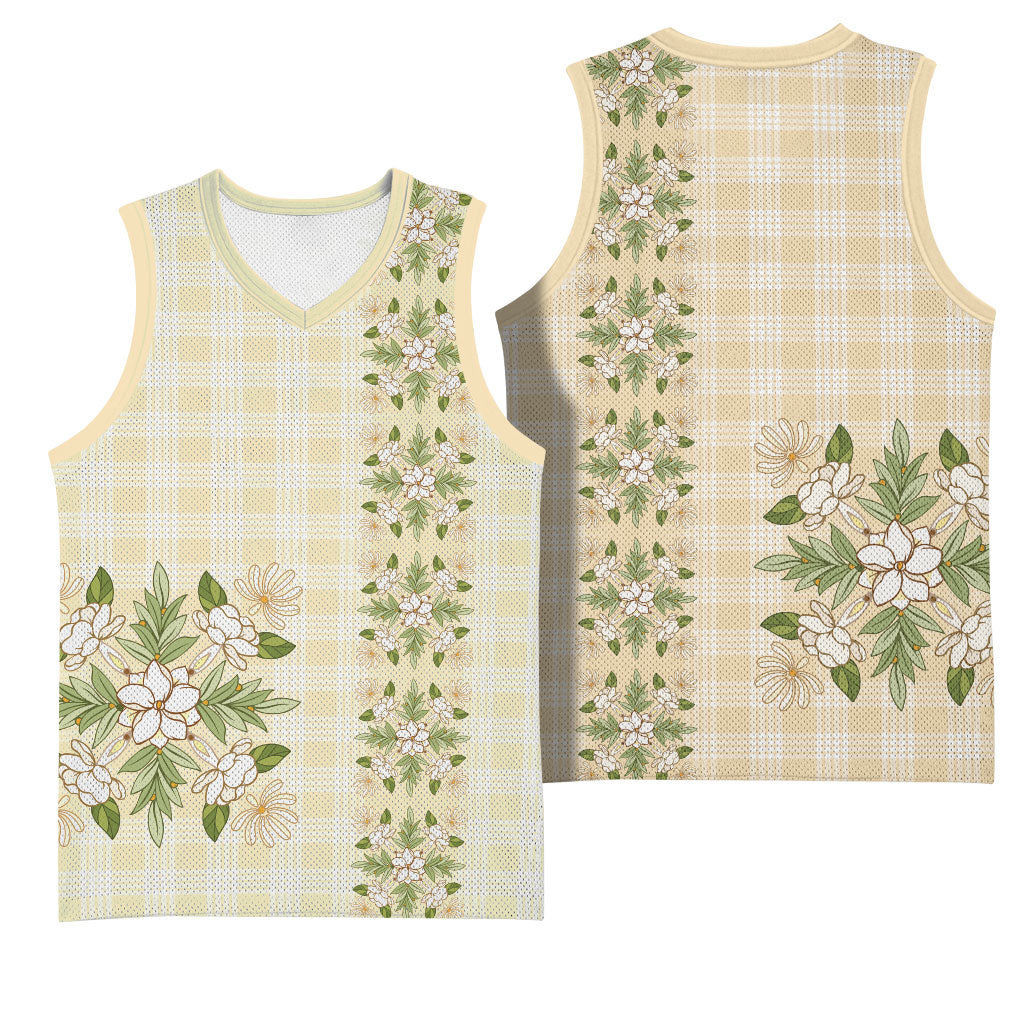 Melemele Ahiahia Hawai'i Palaka Squares Maile Leaf Basketball Jersey Flowers Hawaiian Quilt Patterns LT9 - Polynesian Pride
