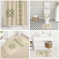 Melemele Ahiahia Hawai'i Palaka Squares Maile Leaf Bathroom Set Flowers Hawaiian Quilt Patterns LT9 - Polynesian Pride
