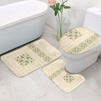 Melemele Ahiahia Hawai'i Palaka Squares Maile Leaf Bathroom Set Flowers Hawaiian Quilt Patterns LT9 - Polynesian Pride