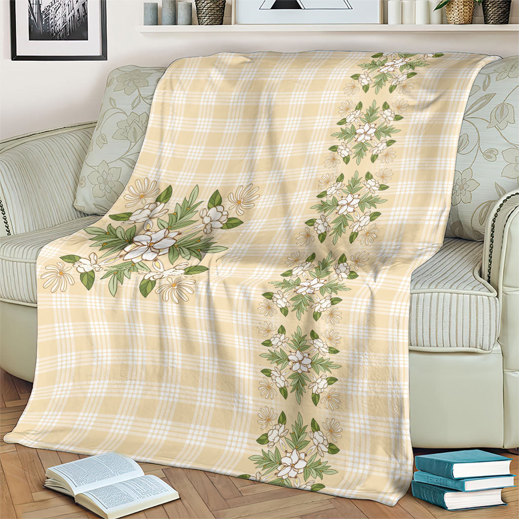 Melemele Ahiahia Hawai'i Palaka Squares Maile Leaf Blanket Flowers Hawaiian Quilt Patterns LT9 - Polynesian Pride