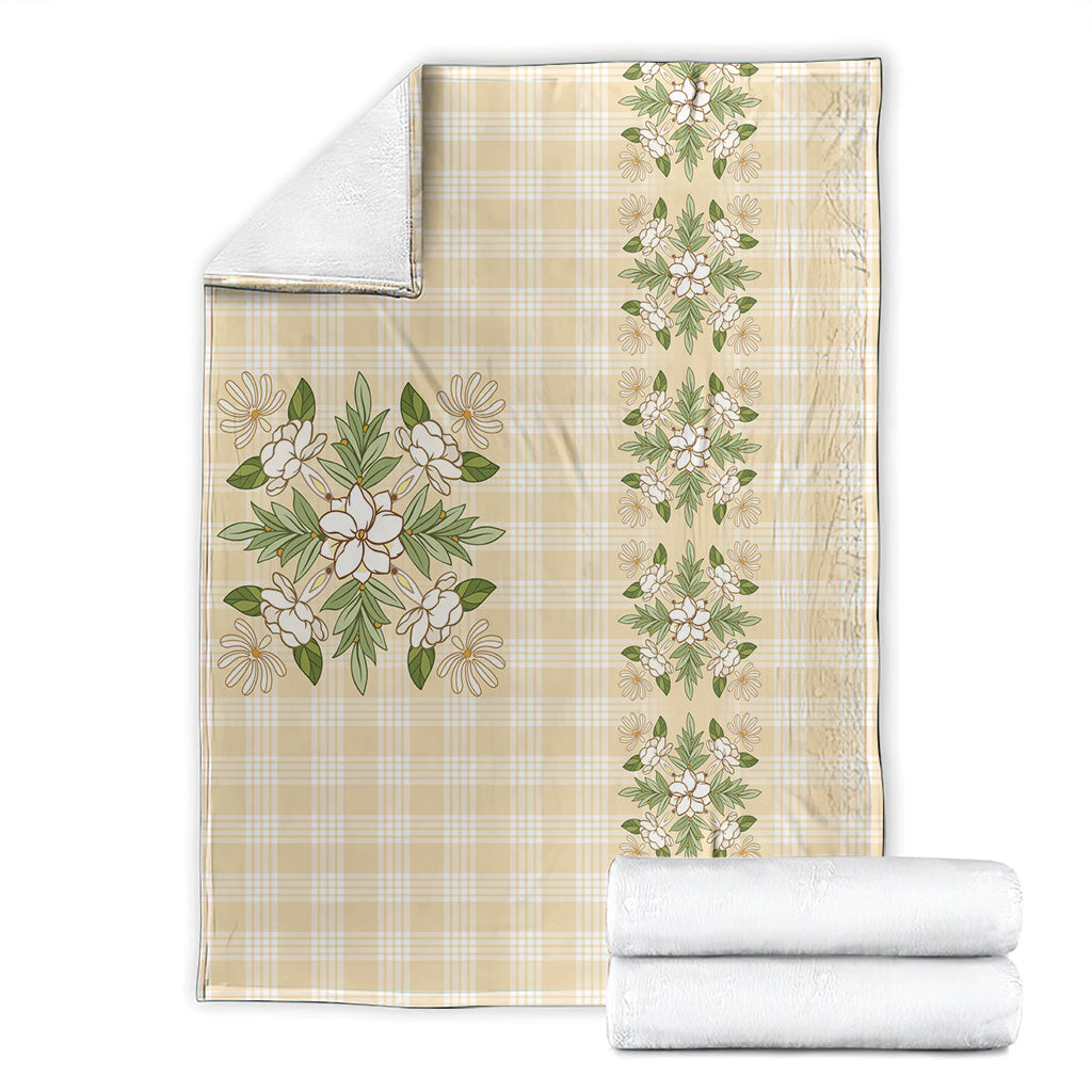 Melemele Ahiahia Hawai'i Palaka Squares Maile Leaf Blanket Flowers Hawaiian Quilt Patterns LT9 - Polynesian Pride