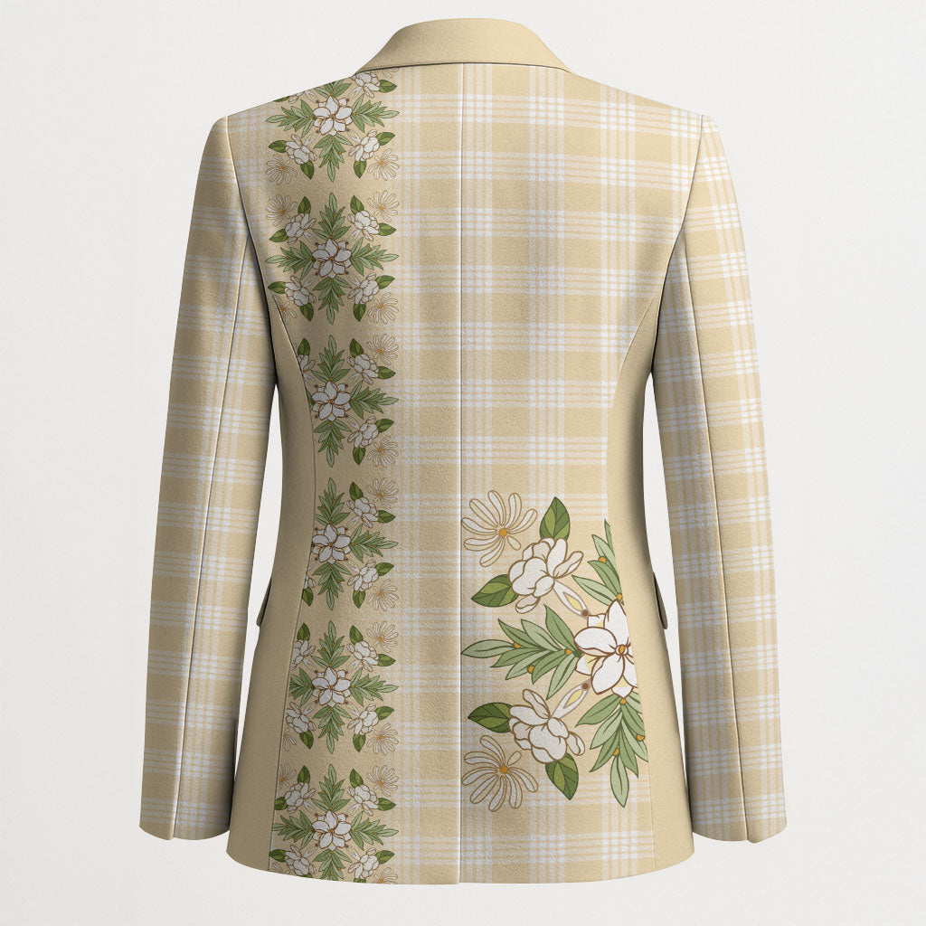 Melemele Ahiahia Hawai'i Palaka Squares Maile Leaf Blazer Flowers Hawaiian Quilt Patterns LT9 - Polynesian Pride