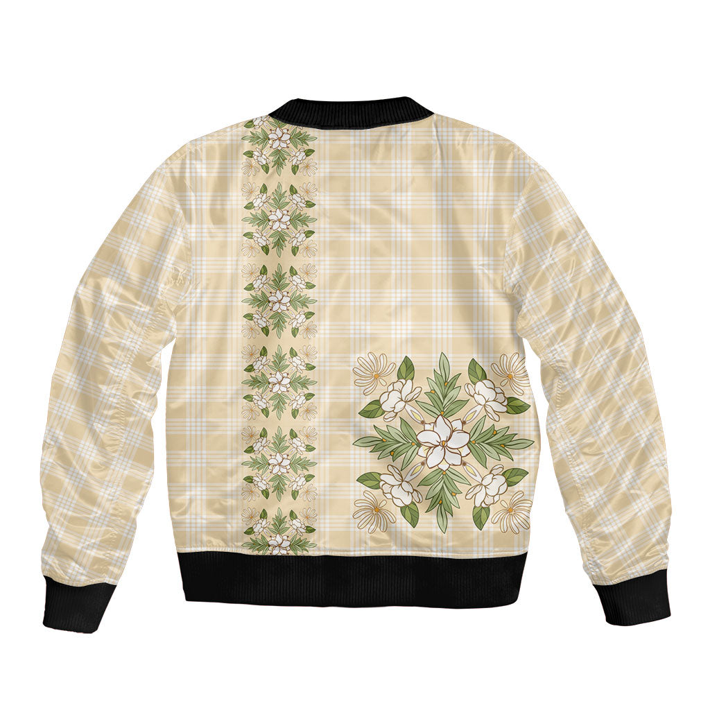 Melemele Ahiahia Hawai'i Palaka Squares Maile Leaf Bomber Jacket Flowers Hawaiian Quilt Patterns LT9 - Polynesian Pride