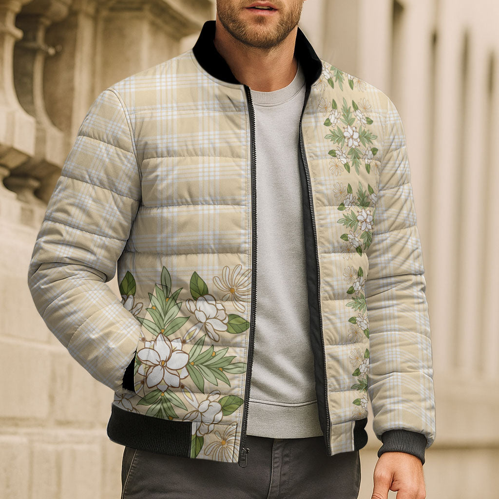 Melemele Ahiahia Hawai'i Palaka Squares Maile Leaf Bomber Puffer Jacket Flowers Hawaiian Quilt Patterns LT9 - Polynesian Pride