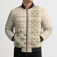 Melemele Ahiahia Hawai'i Palaka Squares Maile Leaf Bomber Puffer Jacket Flowers Hawaiian Quilt Patterns LT9 - Polynesian Pride