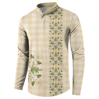 Melemele Ahiahia Hawai'i Palaka Squares Maile Leaf Button Sweatshirt Flowers Hawaiian Quilt Patterns LT9 - Polynesian Pride