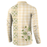 Melemele Ahiahia Hawai'i Palaka Squares Maile Leaf Button Sweatshirt Flowers Hawaiian Quilt Patterns LT9 - Polynesian Pride