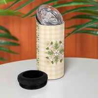 Melemele Ahiahia Hawai'i Palaka Squares Maile Leaf 4 in 1 Can Cooler Tumbler Flowers Hawaiian Quilt Patterns LT9 - Polynesian Pride