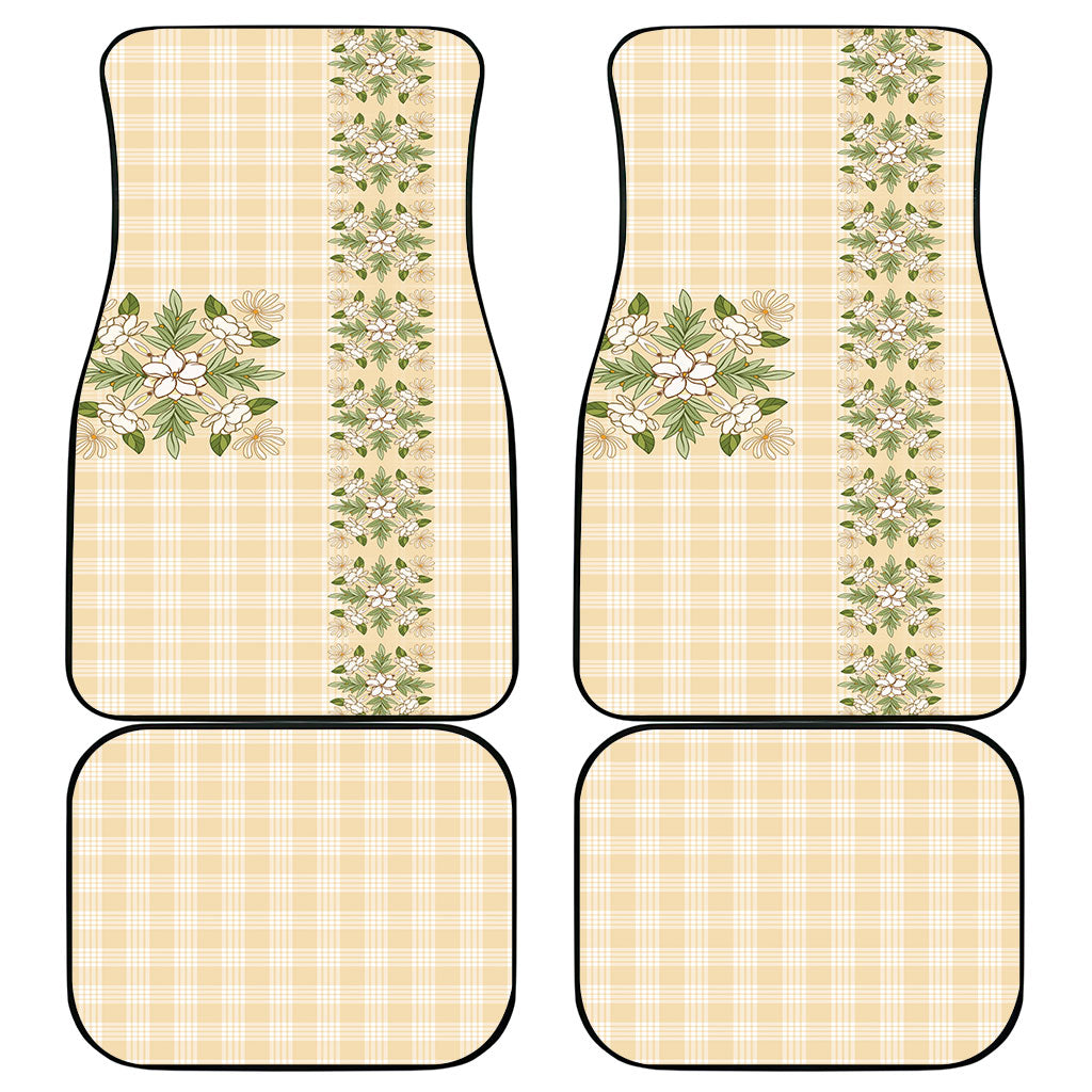 Melemele Ahiahia Hawai'i Palaka Squares Maile Leaf Car Mats Flowers Hawaiian Quilt Patterns LT9 - Polynesian Pride