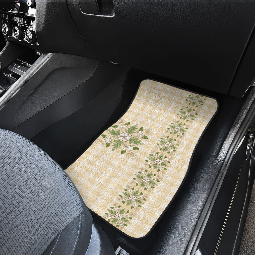 Melemele Ahiahia Hawai'i Palaka Squares Maile Leaf Car Mats Flowers Hawaiian Quilt Patterns LT9 - Polynesian Pride