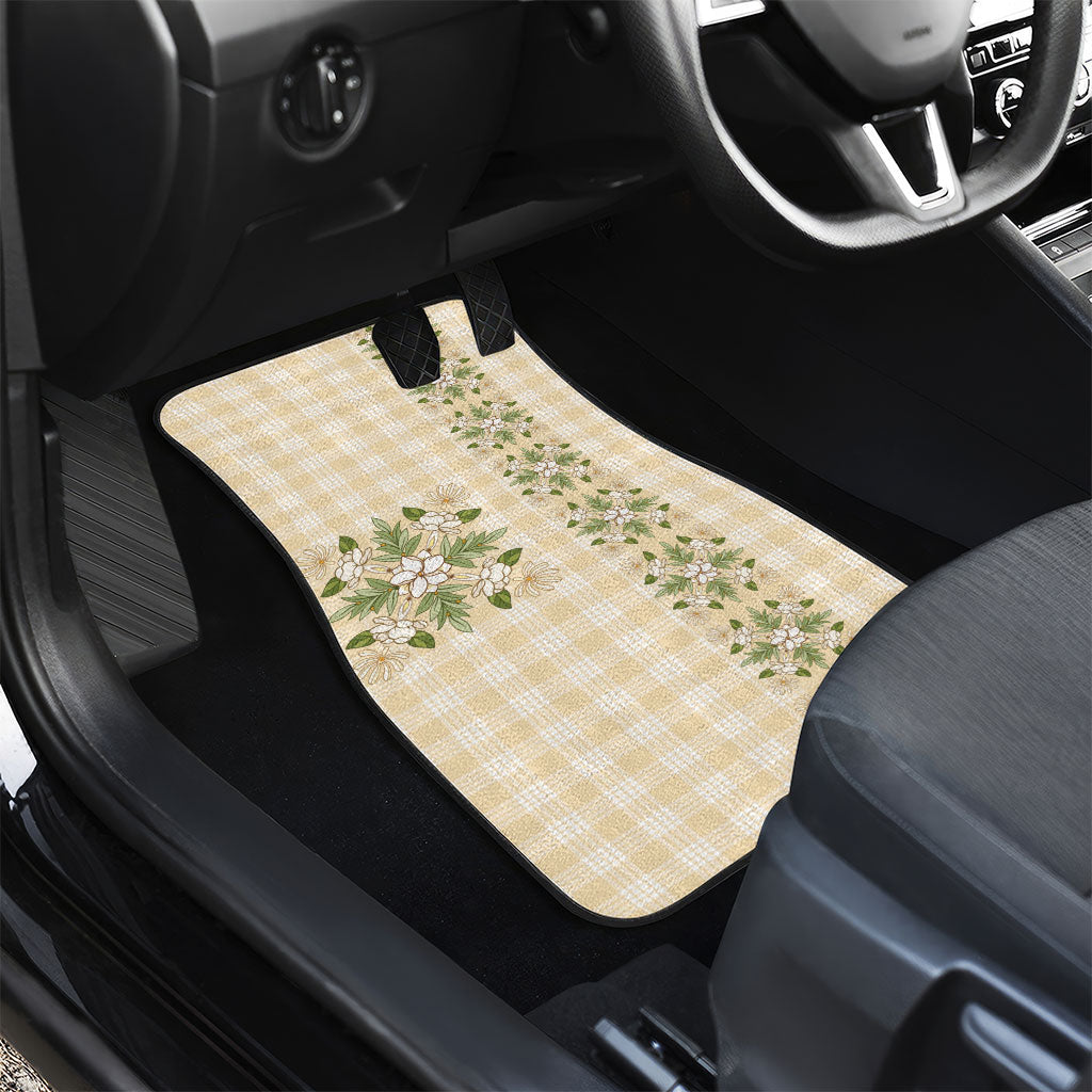 Melemele Ahiahia Hawai'i Palaka Squares Maile Leaf Car Mats Flowers Hawaiian Quilt Patterns LT9 - Polynesian Pride