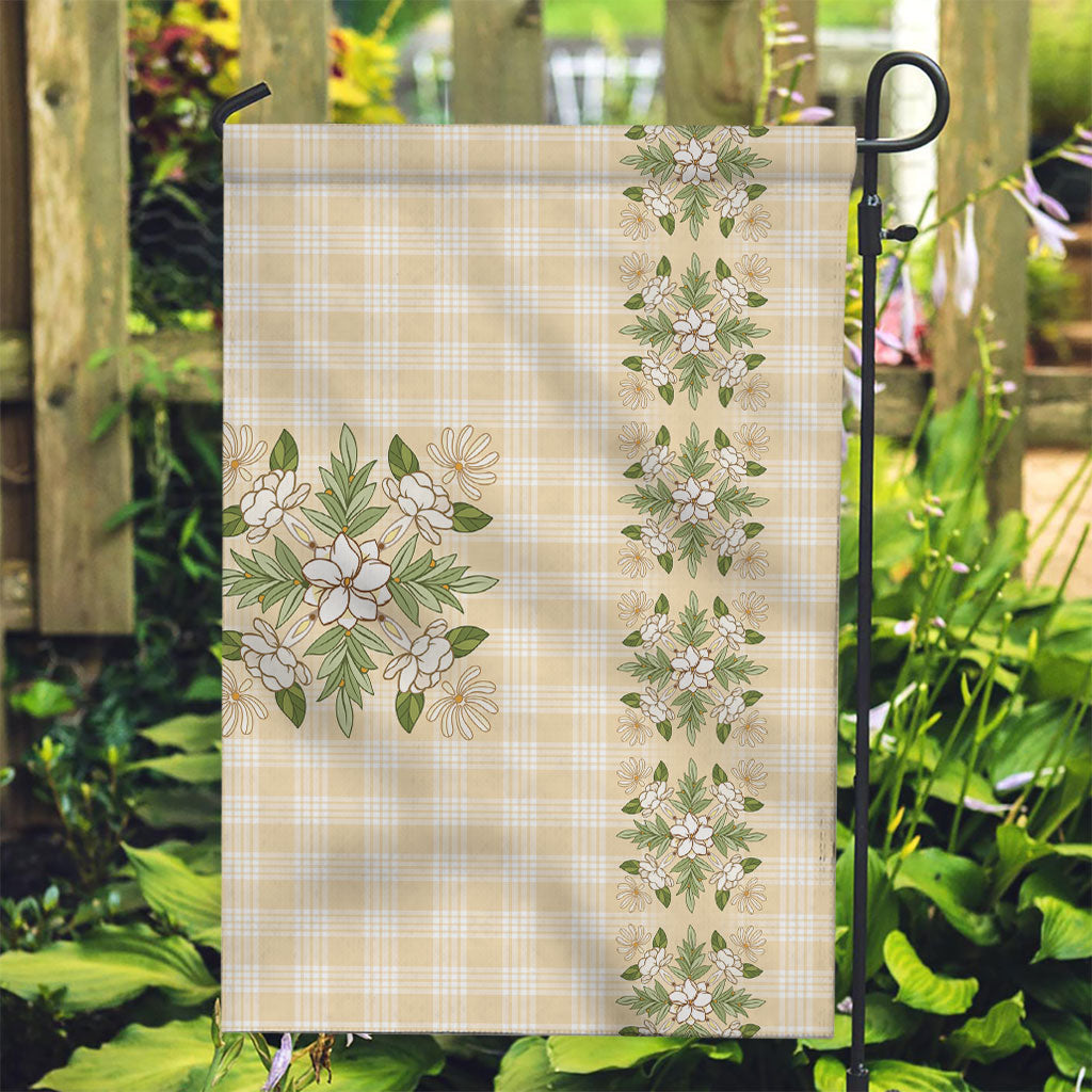 Melemele Ahiahia Hawai'i Palaka Squares Maile Leaf Garden Flag Flowers Hawaiian Quilt Patterns LT9 Garden Flag Pastel Yellow - Polynesian Pride