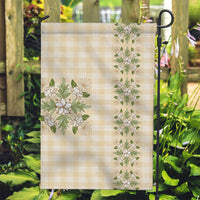 Melemele Ahiahia Hawai'i Palaka Squares Maile Leaf Garden Flag Flowers Hawaiian Quilt Patterns LT9 Garden Flag Pastel Yellow - Polynesian Pride