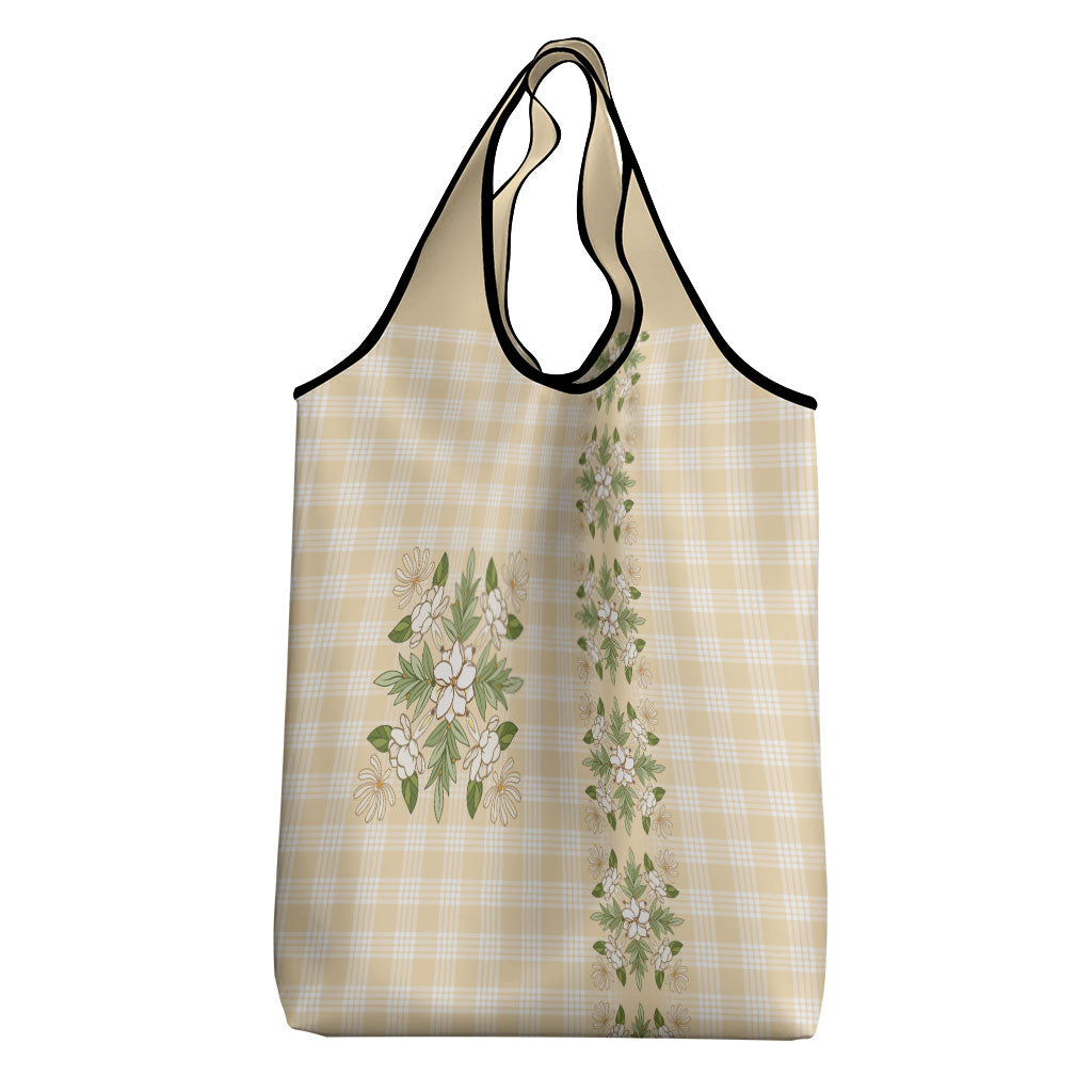 Melemele Ahiahia Hawai'i Palaka Squares Maile Leaf Grocery Bag Flowers Hawaiian Quilt Patterns LT9 - Polynesian Pride