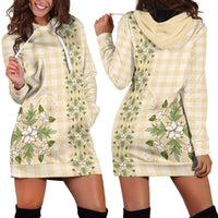 Melemele Ahiahia Hawai'i Palaka Squares Maile Leaf Hoodie Dress Flowers Hawaiian Quilt Patterns LT9 - Polynesian Pride