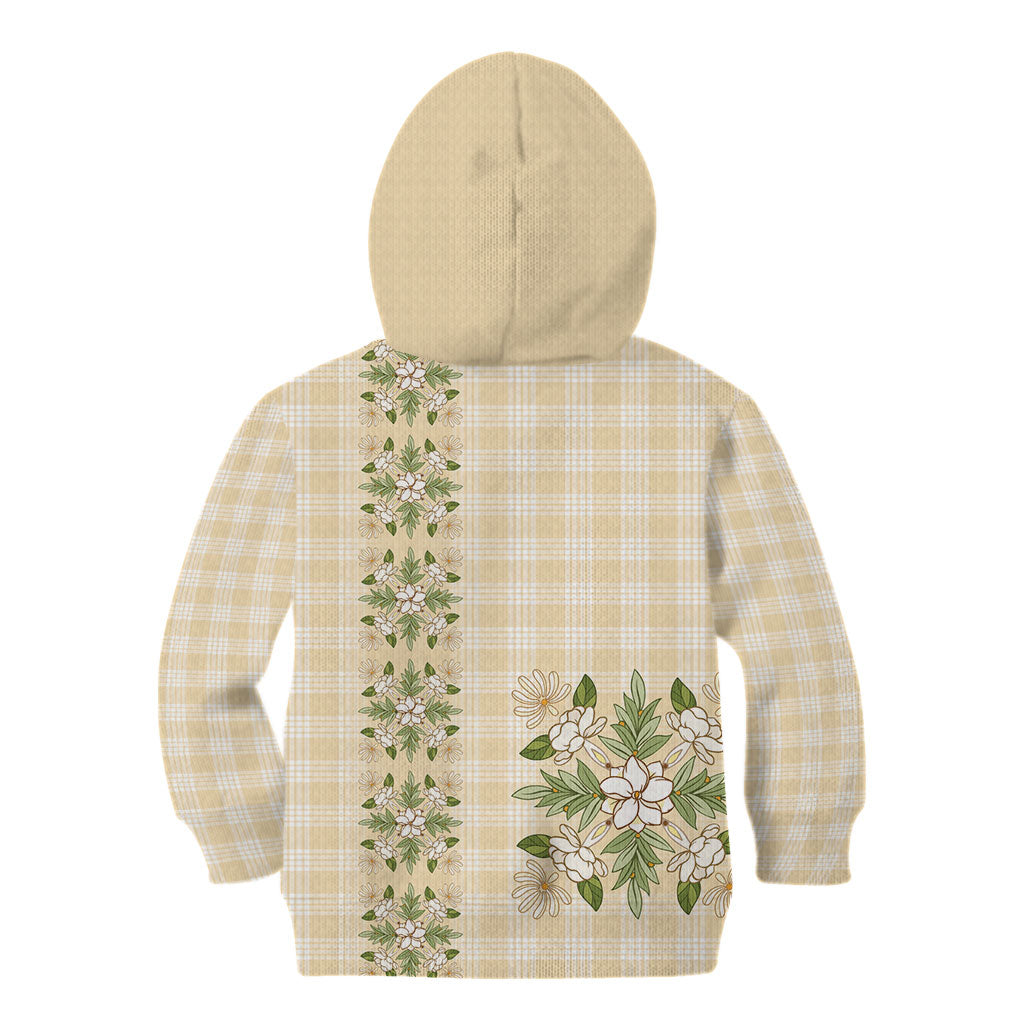 Melemele Ahiahia Hawai'i Palaka Squares Maile Leaf Kid Hoodie Flowers Hawaiian Quilt Patterns LT9 - Polynesian Pride