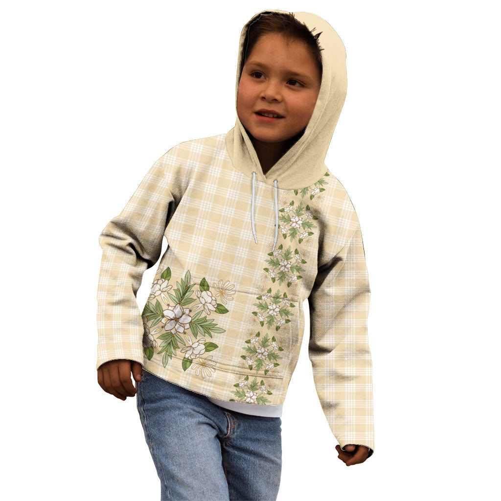 Melemele Ahiahia Hawai'i Palaka Squares Maile Leaf Kid Hoodie Flowers Hawaiian Quilt Patterns LT9 - Polynesian Pride