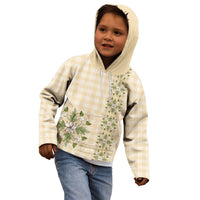 Melemele Ahiahia Hawai'i Palaka Squares Maile Leaf Kid Hoodie Flowers Hawaiian Quilt Patterns LT9 - Polynesian Pride