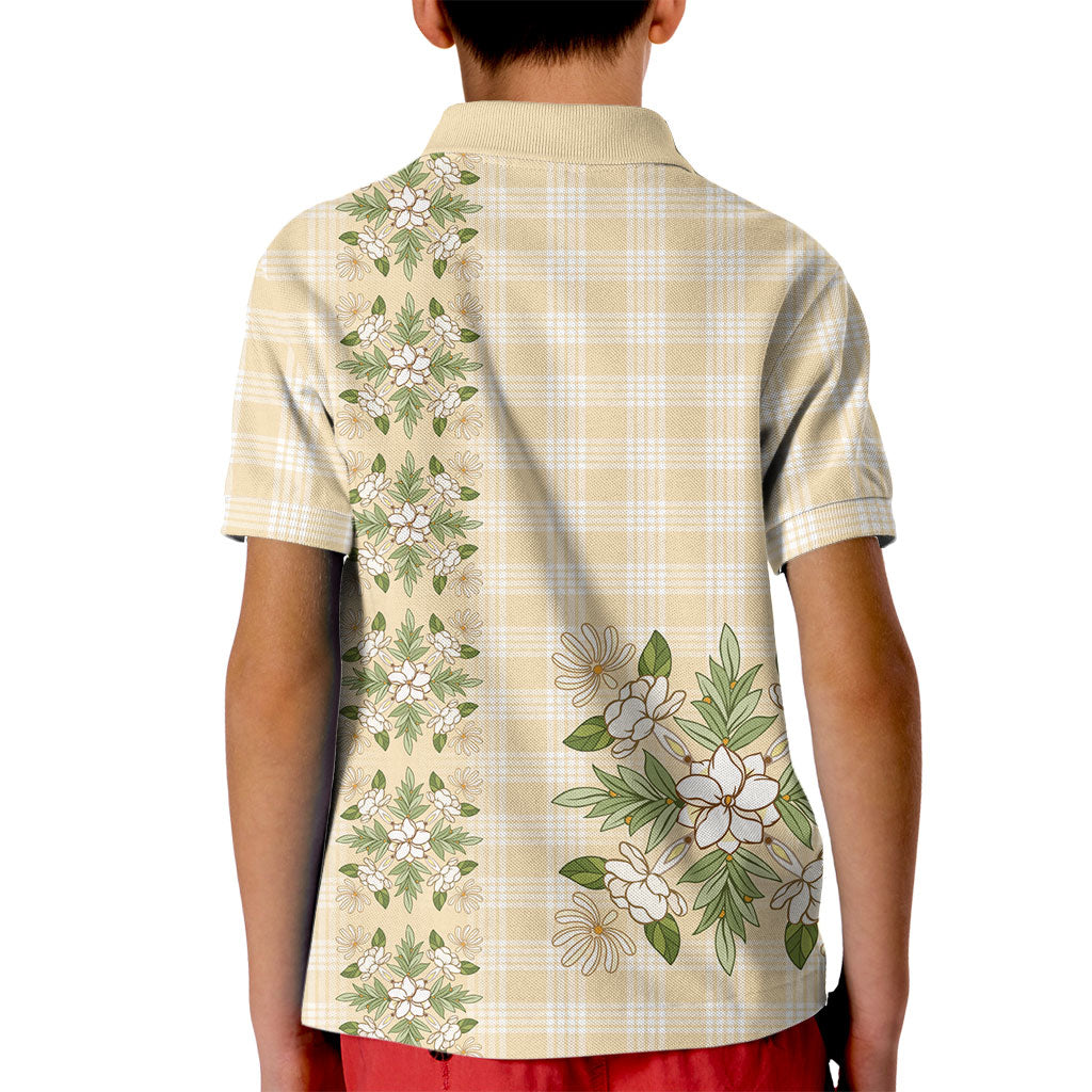 Melemele Ahiahia Hawai'i Palaka Squares Maile Leaf Kid Polo Shirt Flowers Hawaiian Quilt Patterns LT9 - Polynesian Pride