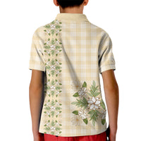 Melemele Ahiahia Hawai'i Palaka Squares Maile Leaf Kid Polo Shirt Flowers Hawaiian Quilt Patterns LT9 - Polynesian Pride