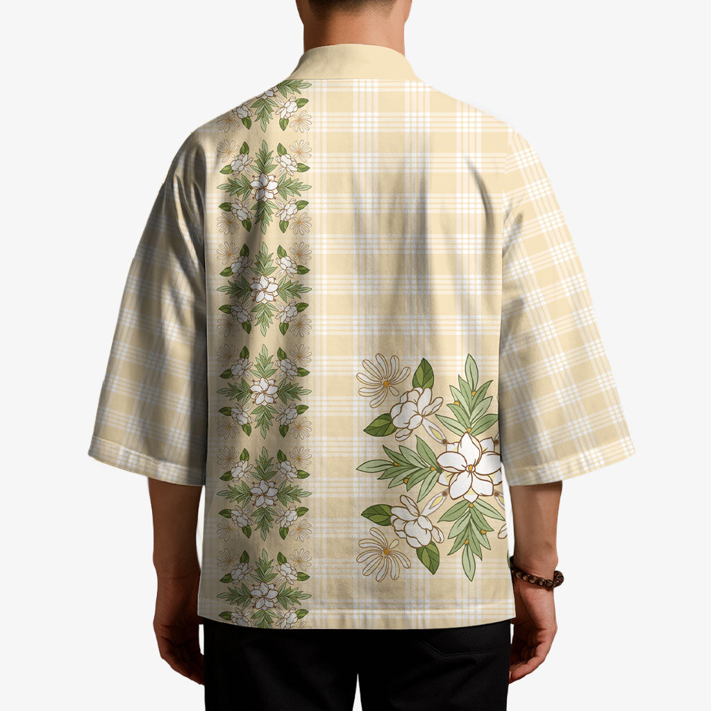 Melemele Ahiahia Hawai'i Palaka Squares Maile Leaf Kimono Flowers Hawaiian Quilt Patterns LT9 - Polynesian Pride