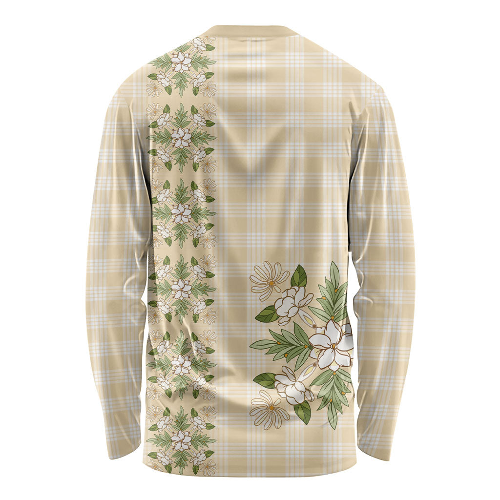 Melemele Ahiahia Hawai'i Palaka Squares Maile Leaf Long Sleeve Shirt Flowers Hawaiian Quilt Patterns LT9 - Polynesian Pride