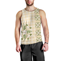 Melemele Ahiahia Hawai'i Palaka Squares Maile Leaf Men Tank Top Flowers Hawaiian Quilt Patterns LT9 - Polynesian Pride