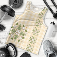 Melemele Ahiahia Hawai'i Palaka Squares Maile Leaf Men Tank Top Flowers Hawaiian Quilt Patterns LT9 - Polynesian Pride