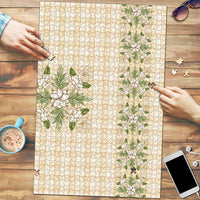 Melemele Ahiahia Hawai'i Palaka Squares Maile Leaf Puzzle Flowers Hawaiian Quilt Patterns LT9 Pastel Yellow - Polynesian Pride