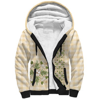 Melemele Ahiahia Hawai'i Palaka Squares Maile Leaf Sherpa Hoodie Flowers Hawaiian Quilt Patterns LT9 Unisex Pastel Yellow - Polynesian Pride