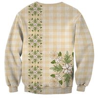 Melemele Ahiahia Hawai'i Palaka Squares Maile Leaf Sweatshirt Flowers Hawaiian Quilt Patterns LT9 - Polynesian Pride