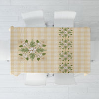 Melemele Ahiahia Hawai'i Palaka Squares Maile Leaf Tablecloth Flowers Hawaiian Quilt Patterns LT9 Pastel Yellow - Polynesian Pride
