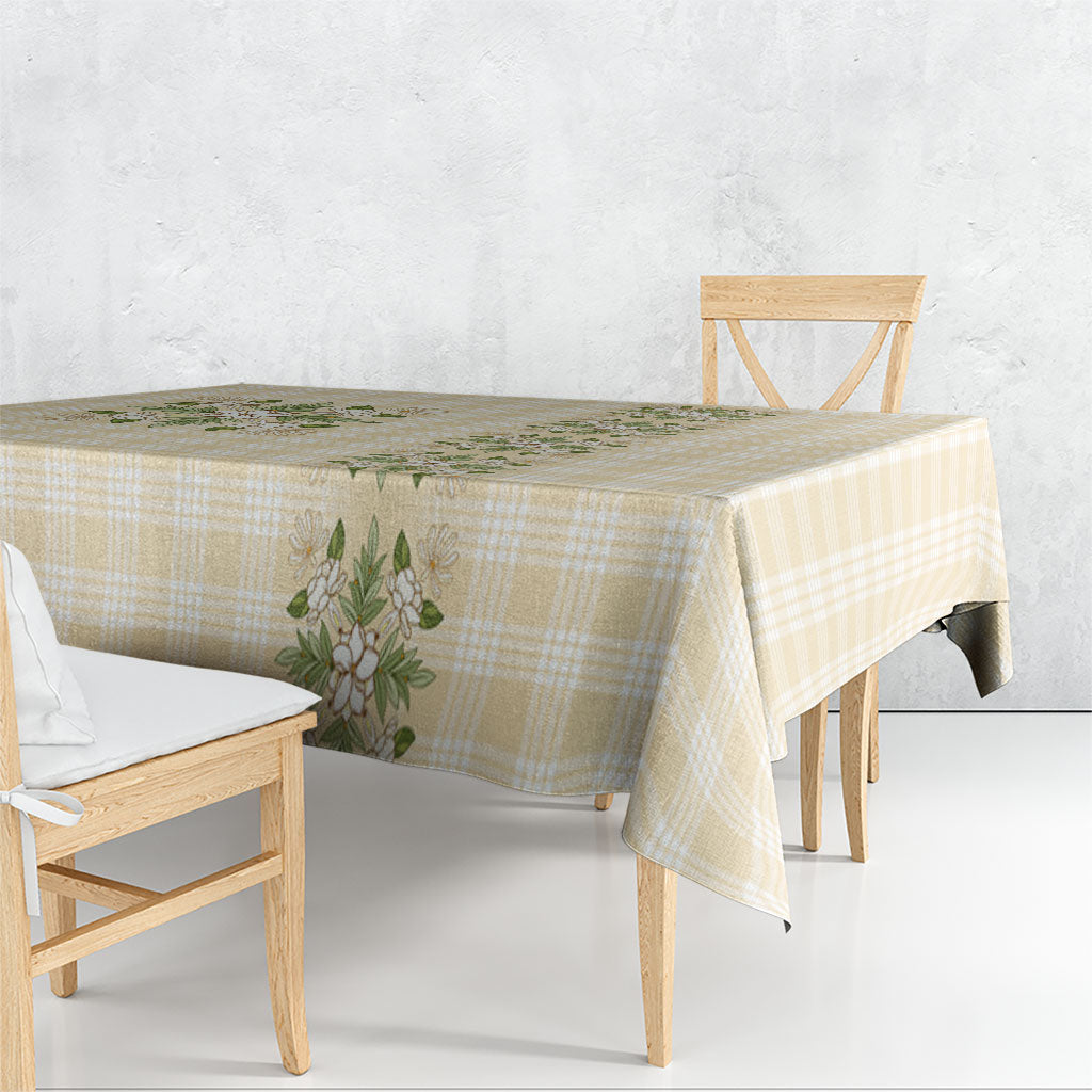 Melemele Ahiahia Hawai'i Palaka Squares Maile Leaf Tablecloth Flowers Hawaiian Quilt Patterns LT9 - Polynesian Pride