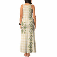 Melemele Ahiahia Hawai'i Palaka Squares Maile Leaf Tank Maxi Dress Flowers Hawaiian Quilt Patterns LT9 - Polynesian Pride