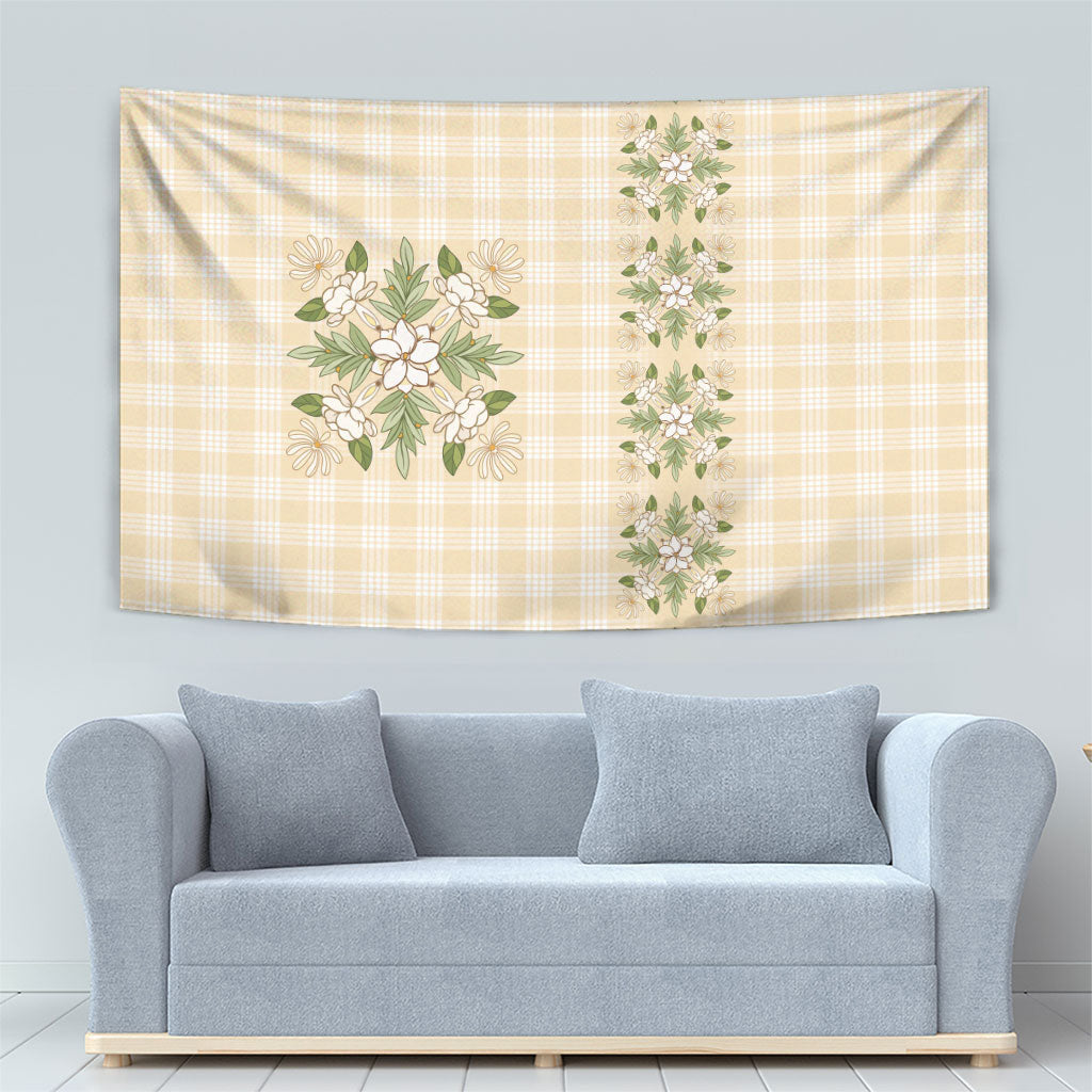 Melemele Ahiahia Hawai'i Palaka Squares Maile Leaf Tapestry Flowers Hawaiian Quilt Patterns LT9 - Polynesian Pride