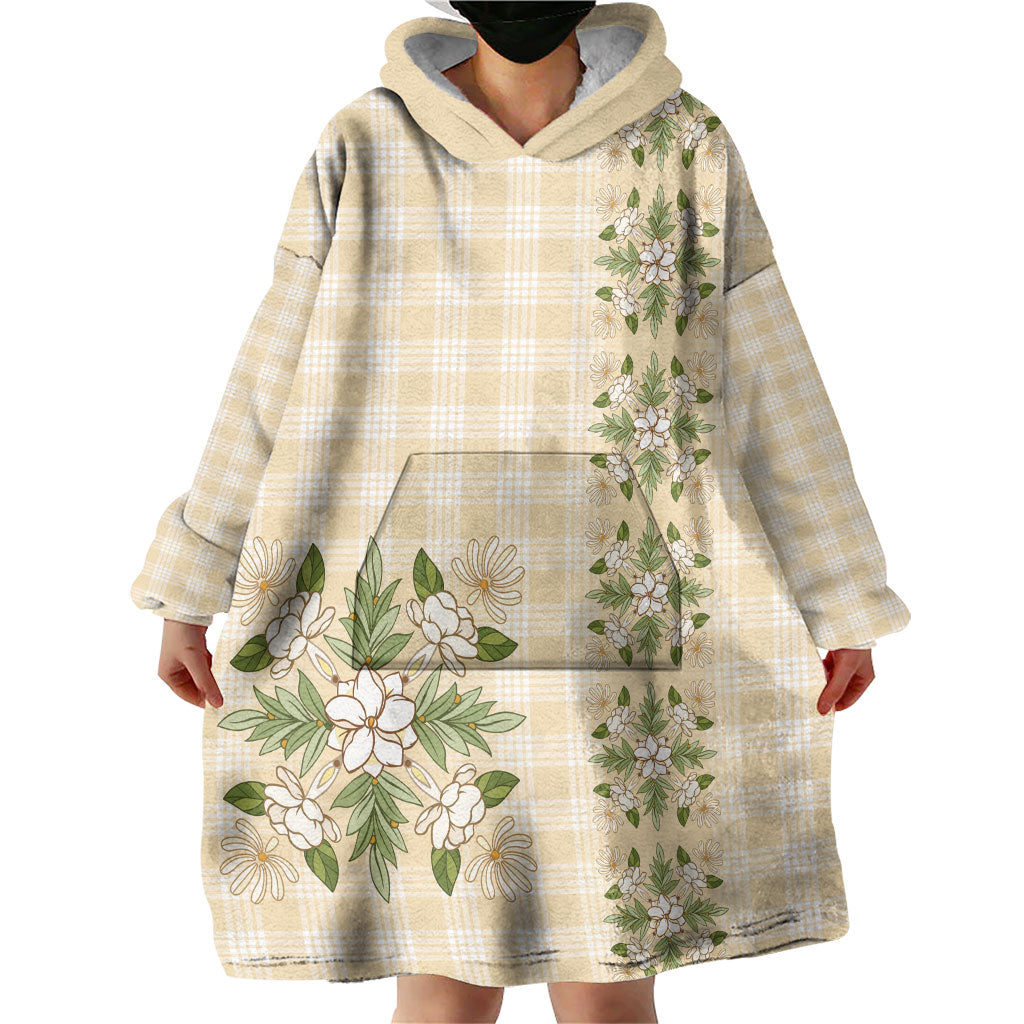 Melemele Ahiahia Hawai'i Palaka Squares Maile Leaf Wearable Blanket Hoodie Flowers Hawaiian Quilt Patterns LT9 - Polynesian Pride
