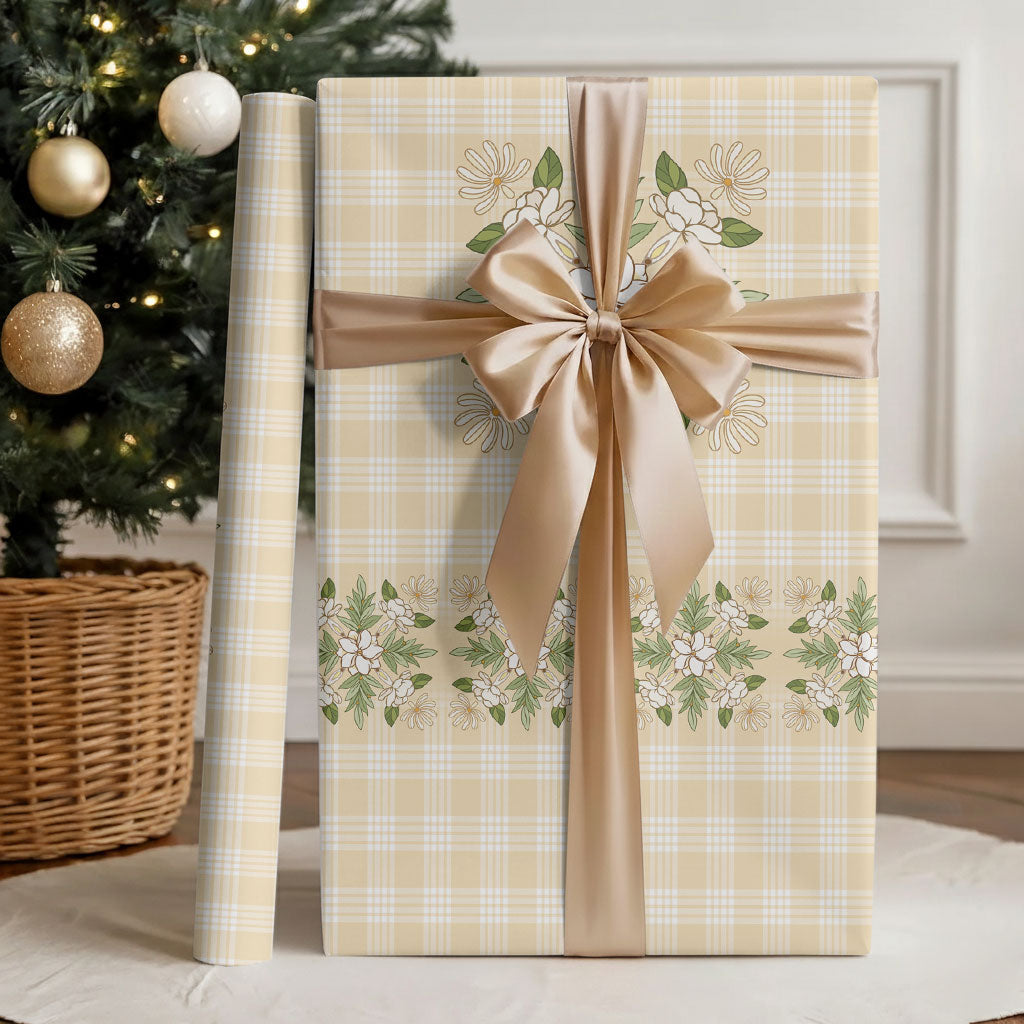 Melemele Ahiahia Hawai'i Palaka Squares Maile Leaf Wrapping Paper Flowers Hawaiian Quilt Patterns LT9 - Polynesian Pride
