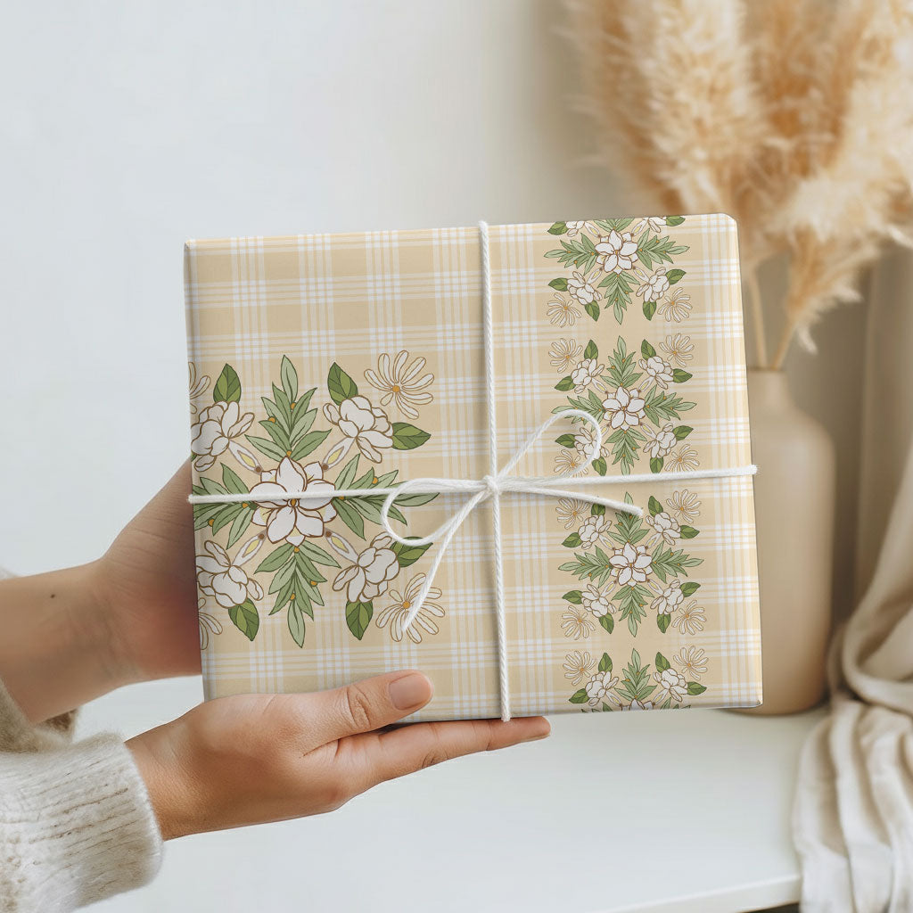 Melemele Ahiahia Hawai'i Palaka Squares Maile Leaf Wrapping Paper Flowers Hawaiian Quilt Patterns LT9 - Polynesian Pride