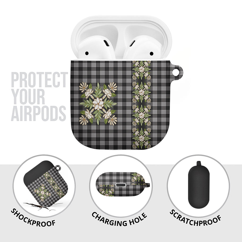 Pauli Hawai'i Palaka Squares Maile Leaf AirPods Case Flowers Hawaiian Quilt Patterns LT9 - Polynesian Pride