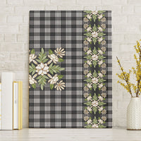 Pauli Hawai'i Palaka Squares Maile Leaf Canvas Wall Art Flowers Hawaiian Quilt Patterns LT9 Without Frame Soft Black - Polynesian Pride